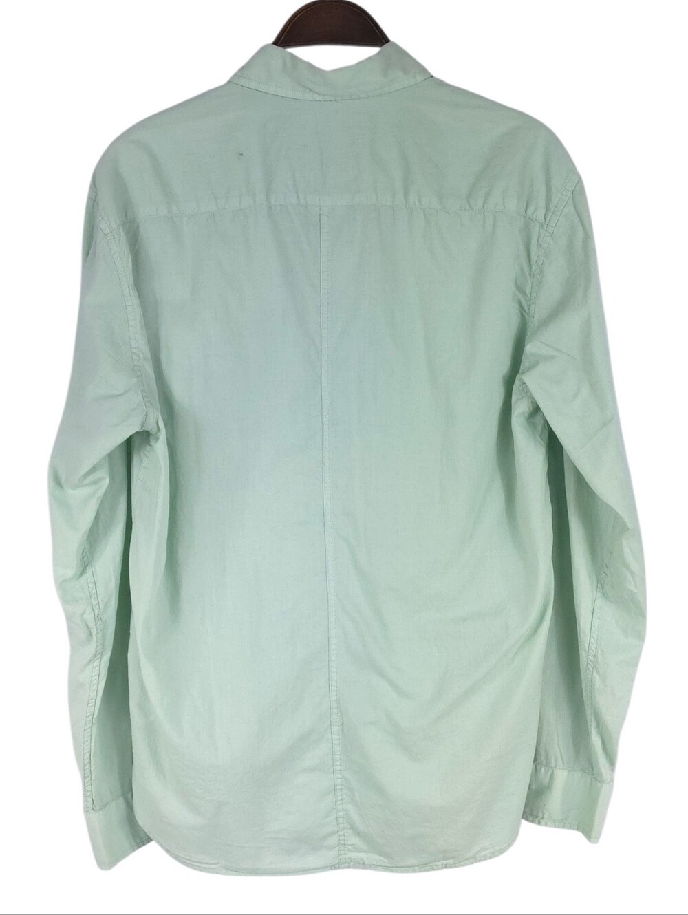 Frank & Eileen Mens Luke Button Up Shirt Mint Green 100% Cotton Long Sleeve - Picture 2 of 6